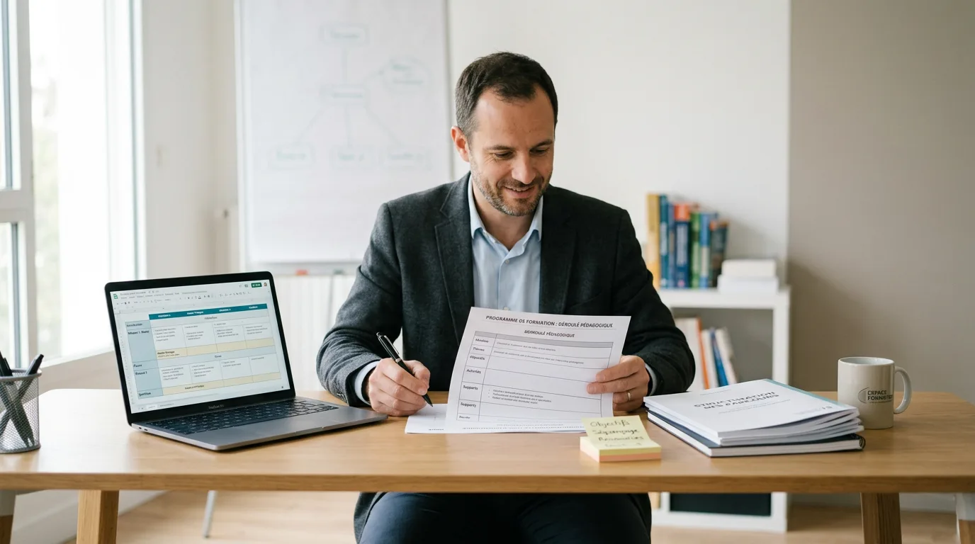 Construction d’un scénario pédagogique cohérent reliant objectifs, activités et évaluations.